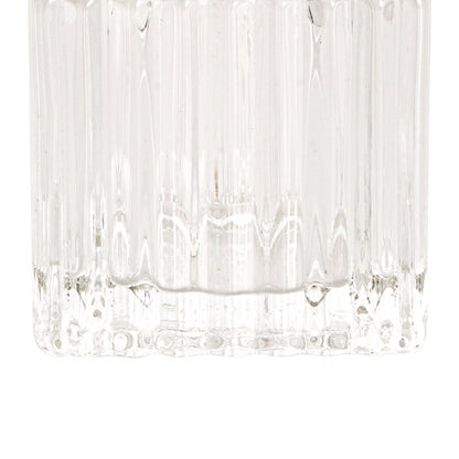 Glass Craft Ripple Tealight Holder Cube Clear (5x5cmH)