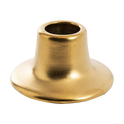 Ceramic Candle Holder Set 2 Gold (7Dx3cmH)