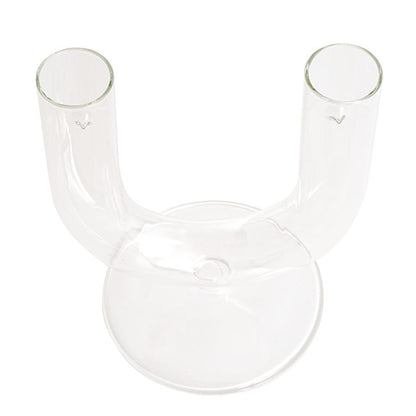 Glass Palma U Shape Dinner Taper Candle Holder (9�11�15cmH)