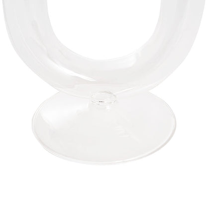Glass Palma U Shape Dinner Taper Candle Holder (9�11�15cmH)