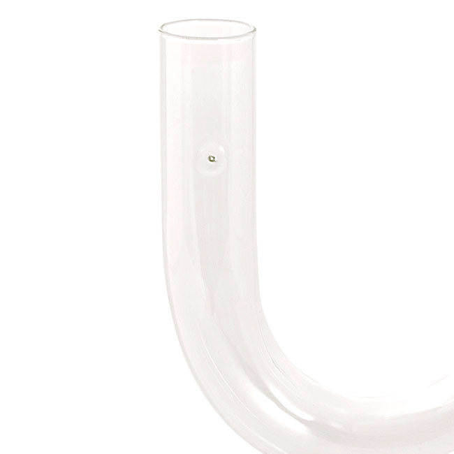 Glass Palma U Shape Dinner Taper Candle Holder (9�11�15cmH)