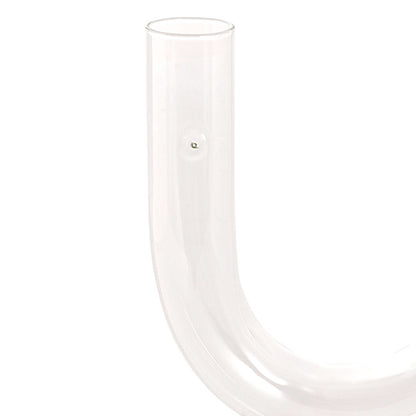 Glass Palma U Shape Dinner Taper Candle Holder (9�11�15cmH)