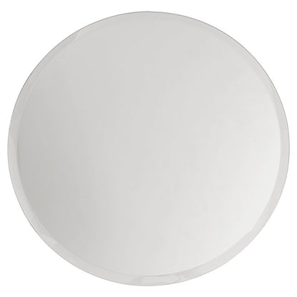 Round Mirror Glass Bevelled Plate Pack 2 Silver (40cmD)