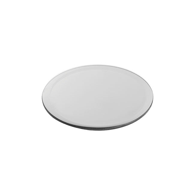 Round Mirror Glass Bevelled Plate Pack 4 Silver (10cmD)