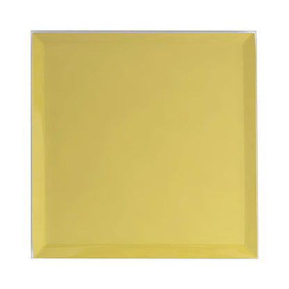 Square Mirror Glass Bevelled Plate Pack2 Gold (30.5x30.5cmH)