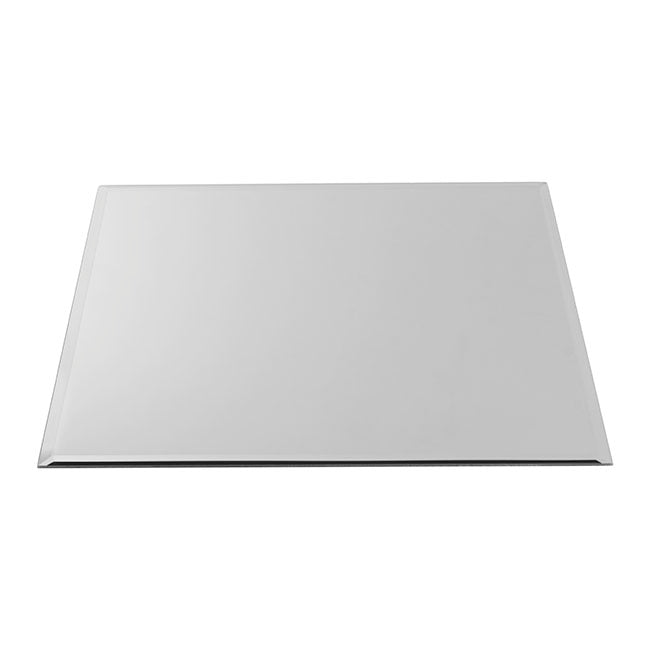 Square Mirror Glass Bevelled Plate Pack2 Silver(30.5x30.5cmH
