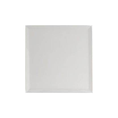 Square Mirror Glass Bevelled Plate Pack 4 Silver (10x10cmH)