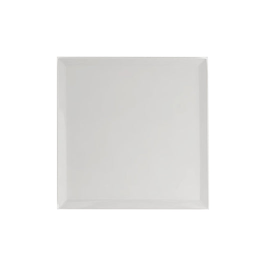 Square Mirror Glass Bevelled Plate Pack 4 Silver (10x10cmH)