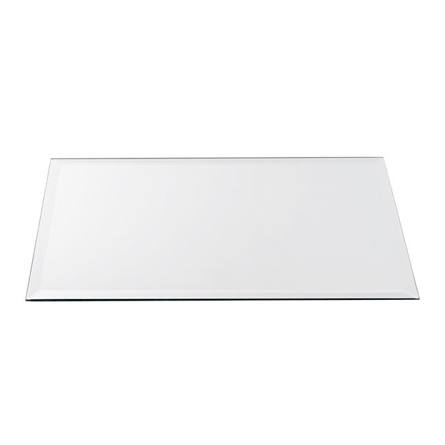 Rectangle Mirror Glass Plate Pack 2 Silver (30.5x20.5cmH)