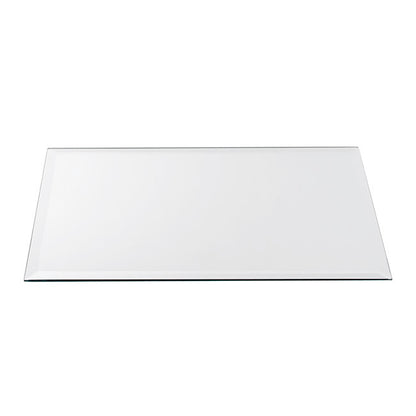 Rectangle Mirror Glass Plate Pack 2 Silver (30.5x20.5cmH)