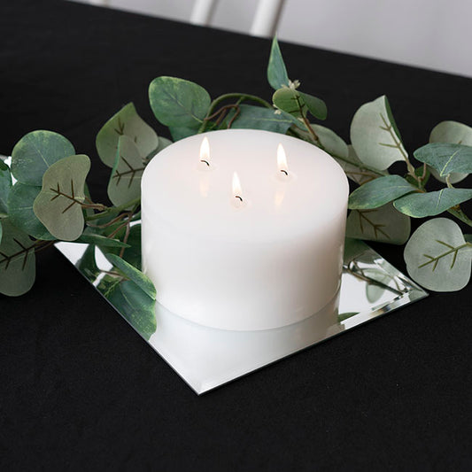 Square Mirror Glass Bevelled Plate Pack2 Silver(20.5x20.5cmH