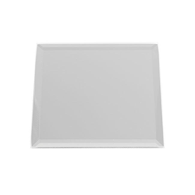 Square Mirror Glass Bevelled Plate Pack2 Silver(20.5x20.5cmH