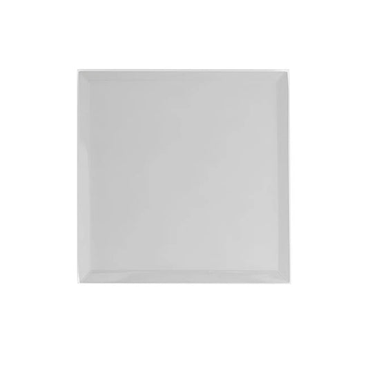 Square Mirror Glass Bevelled Plate Pack 4 Silver (15x15cmH)
