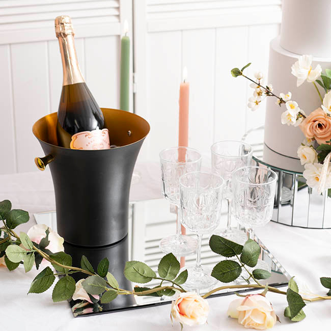 Square Mirror Glass Bevelled Plate Pack 2 Silver (40x40cmH)