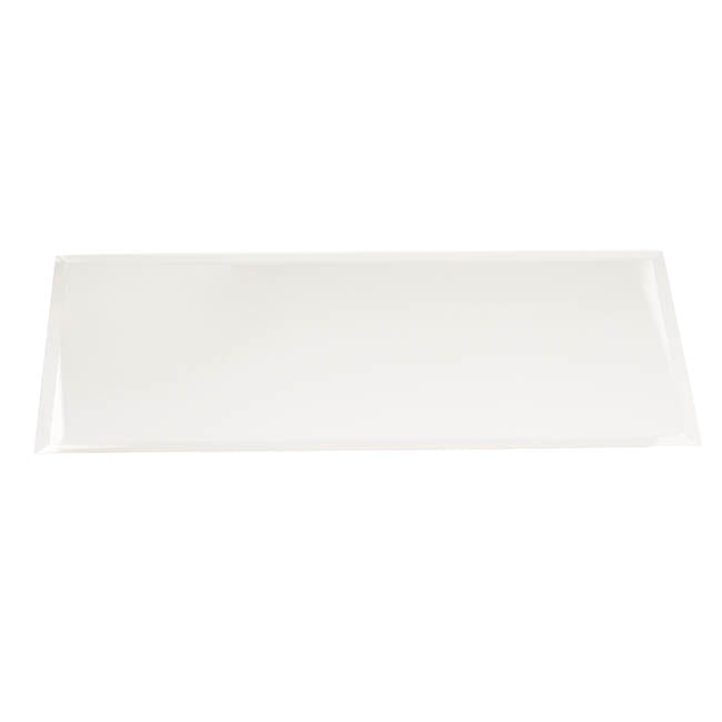 Rectangle Mirror Glass Bevelled Plate Pack2 Silver(40x15cmH)
