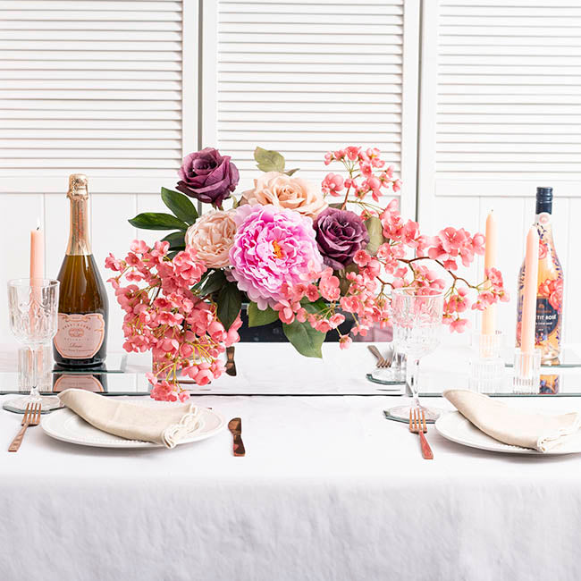 Mirror Glass Rectangle Platform Riser Silver (40x15x15cmH)