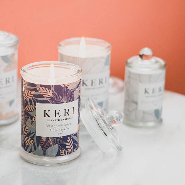 Scented Jar Candle Eden Summer Garden & Mint 200g (8x15cmH)