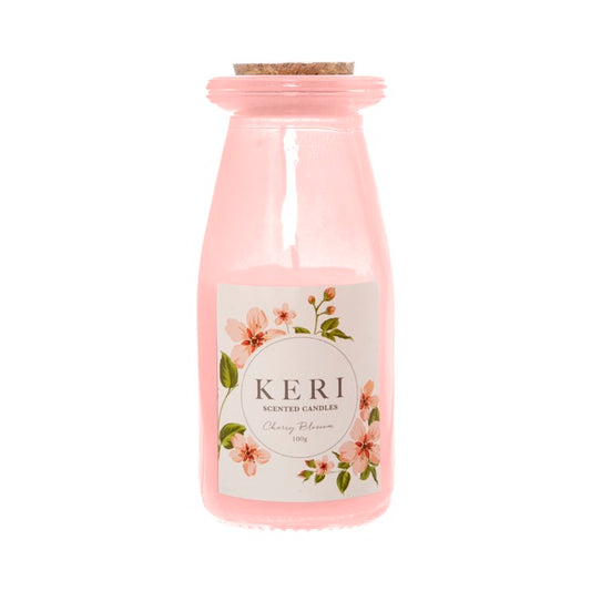 Scented Milk Jar Candle Melody Cherry Blossom 90g 6x12.5cmH