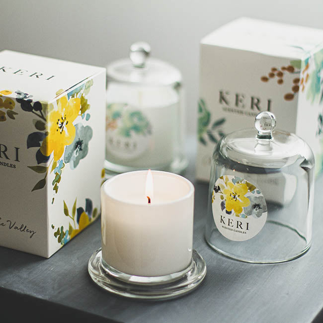 Scented Cloche Candle Carnival Lily of Valley 100g (9x12cmH)