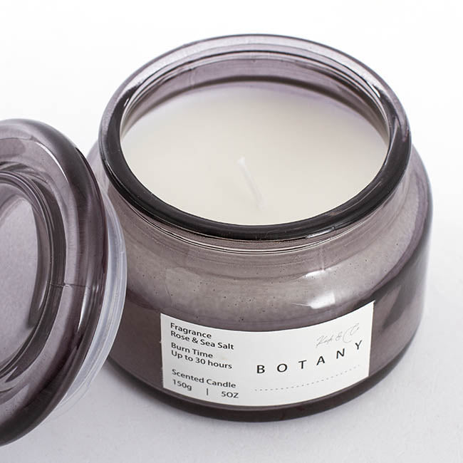 Scented Candle Botany Jar Rose & Sea Salt 150g (10x8cmH)
