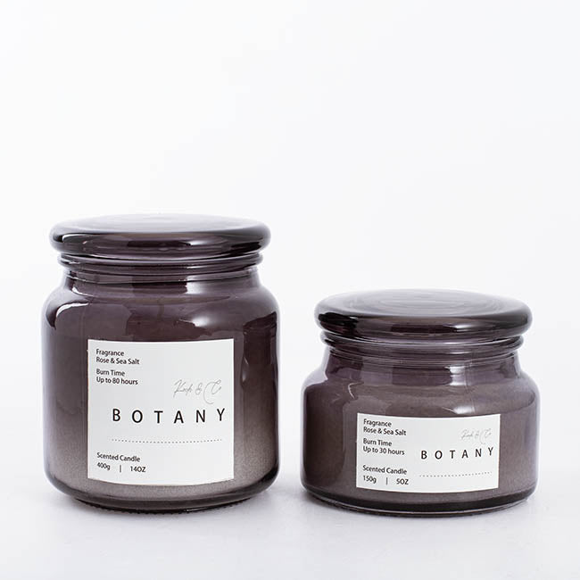 Scented Candle Botany Jar Rose & Sea Salt 150g (10x8cmH)