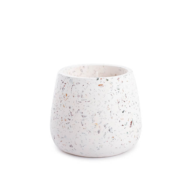 Scented Candle Terrazzo Vanilla White Medium 80g (9.4x8cmH)
