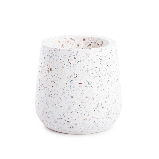 Scented Candle Terrazzo Vanilla White Large 100g (9.8x10cmH)