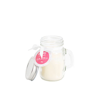 Scented Mason Jar Candle Ivory Vanilla Tuberose 80g (6x8cmH)