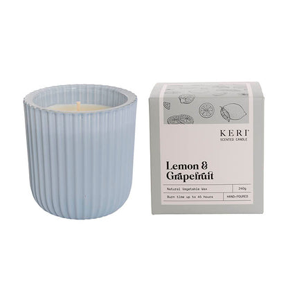 Scented Candle Evelyn III Lemon & Grapefruit (9x9cmH) 240g