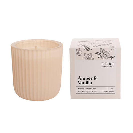 Scented Candle Evelyn III  Amber & Vanilla (9x9cmH) 240g