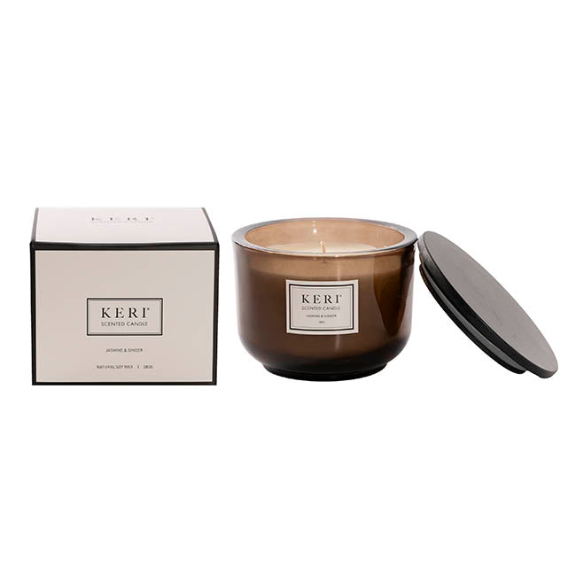 Scented Candle Nordwood Wood Lid Jasmine & Ginger Large 280g