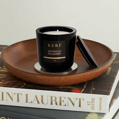 Scented Candle Delicacy Wood Lid Magnolia Mulberry 240g