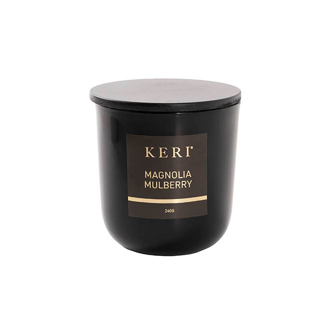 Scented Candle Delicacy Wood Lid Magnolia Mulberry 240g