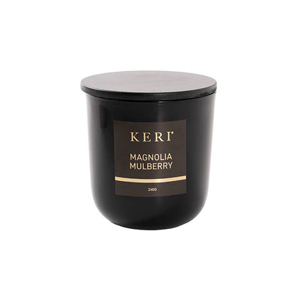 Scented Candle Delicacy Wood Lid Magnolia Mulberry 240g