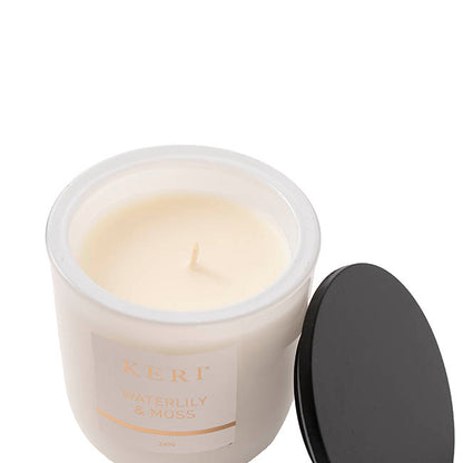 Scented Candle Delicacy Wood Lid Waterlily & Moss 240g