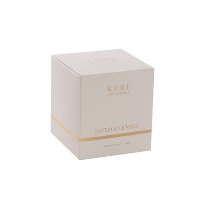 Scented Candle Delicacy Wood Lid Waterlily & Moss 240g