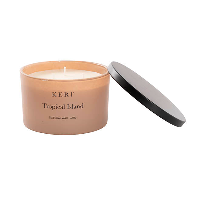 Scented Candle Leisure Large 3 Wicks Tropical Island 440g