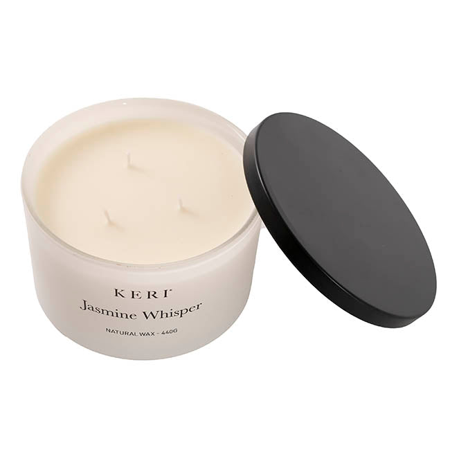Scented Candle Leisure Large 3 Wicks Jasmine Whisper 440g