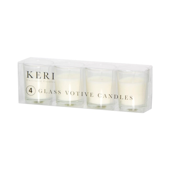 Votive Event Candle 9 Hour Shot Glass Pack 4 White (5x6cmH)