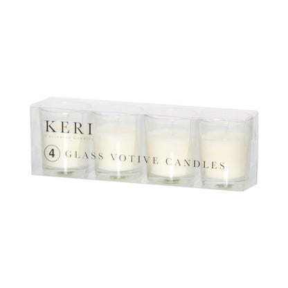 Votive Event Candle 9 Hour Shot Glass Pack 4 White (5x6cmH)