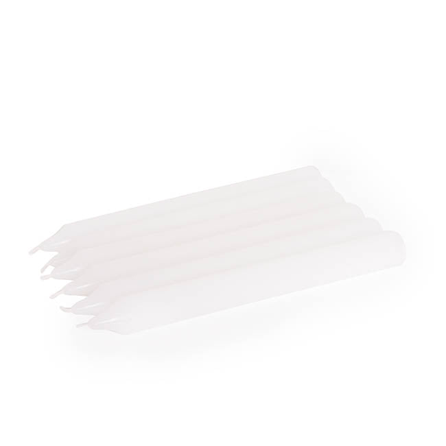 Taper Dinner Candle Pack 6 White (2cm x 20cmH)
