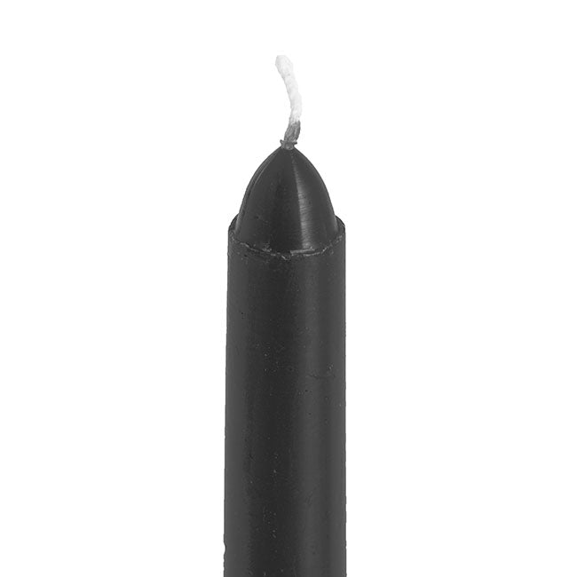 Taper Dinner Candle Pack 6 Black (2cm x 25cmH)
