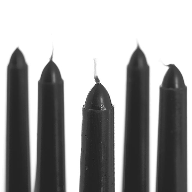 Taper Dinner Candle Pack 6 Black (2cm x 25cmH)