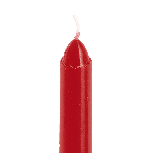 Taper Dinner Candle Pack 6 Red (2cm x 25cmH)