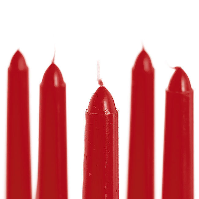 Taper Dinner Candle Pack 6 Red (2cm x 25cmH)