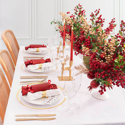 Taper Dinner Candle Pack 6 Red (2cm x 25cmH)