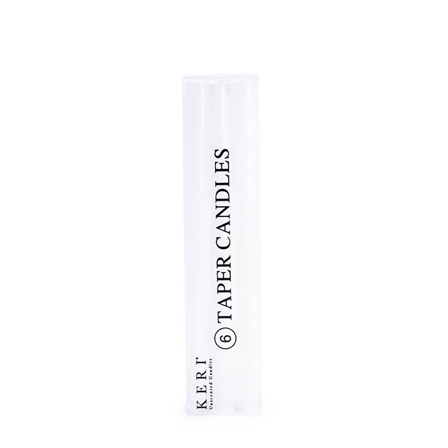 Taper Dinner Candle Pack 6 White (2cm x 25cmH)