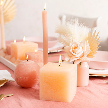 Fleur Dinner Candle Pack 2 Nude (2x25cmH)