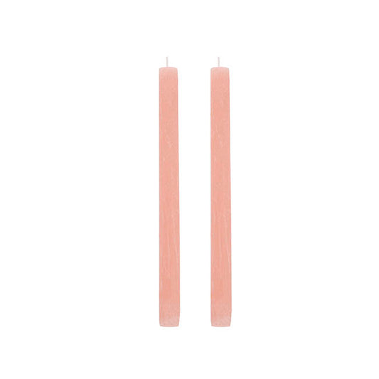 Fleur Dinner Candle Pack 2 Peach (2x25cmH)