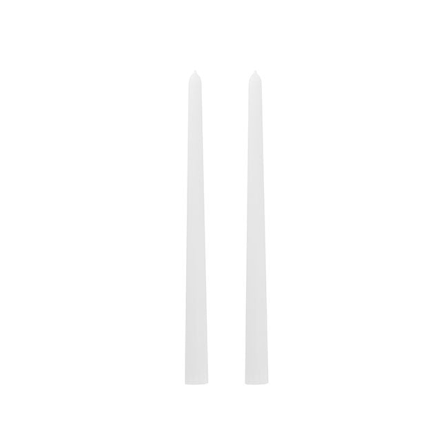 Signature Taper Dinner Candle Pack 2 White (2x25cmH)